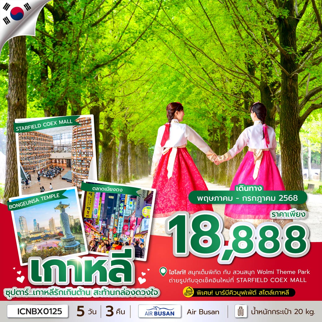 บินดึก-กลับเย็น / ตะลอน เกาะนามิ หนึ่งในแลนด์มาร์คฮิตตลอดกาลเกาหลี! / ถ่ายรูปกับจุดเช็คอินใหม่ที่ STARFIELD COEX MALL / ช็อปปิ้งจุกๆกับสองย่านดังเกาหลี ตลาดเมียงดง และถนนฮงแด