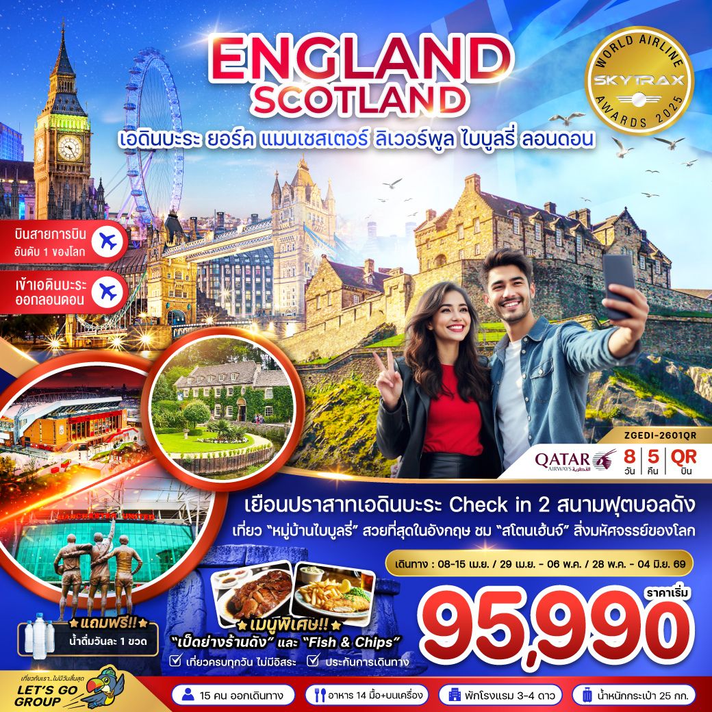 เยือนปราสาทเอดินบะระ Check in 2 สนามฟุตบอลดัง / เที่ยว 