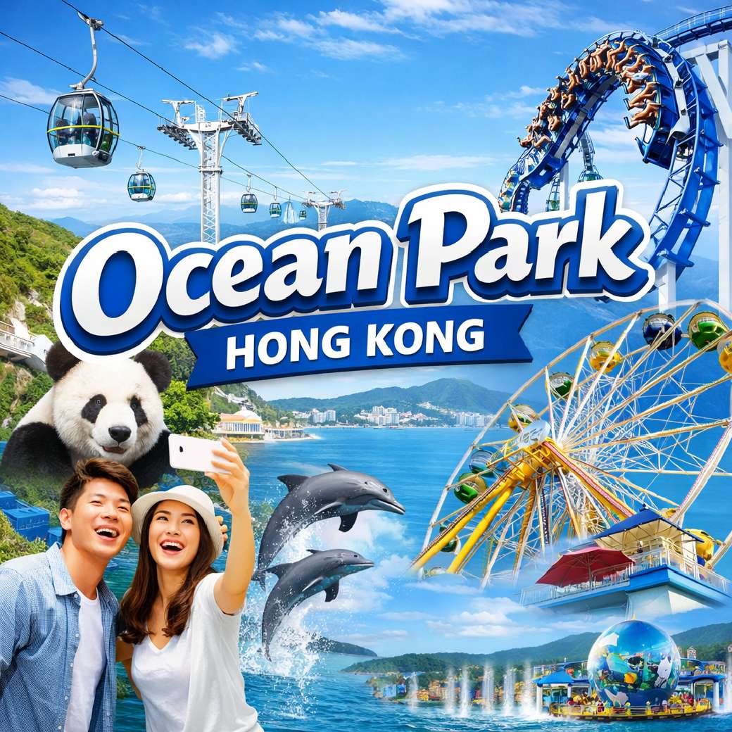 พิพิธภัณฑ์สัตว์น้ำโอเชียนปาร์ค (Ocean Park Hong Kong) หนึ่งในอควาเรียมที่ใหญ่ที่สุดในโลก พบกับสัตว์น้ำนานาชนิด รวมไปถึงเครื่องเล่นต่างๆ มากมายให้คุณท้าความกล้า และสนุกแบบสุดเหวี่ยง รวมถึงกระเช้าลอยฟ้าที่จะพาคุณชมวิวเมืองฮ่องกงเก็บ